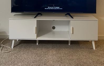 Mid-century modern TV Stand White