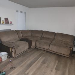 FREE!!! Sectional Couch 3 Reclining Seats 