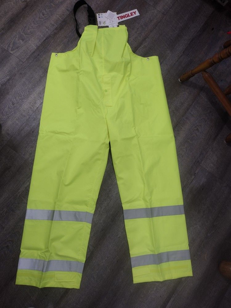 Tingley Class E Safety Rain BibCoveralls Size 4x