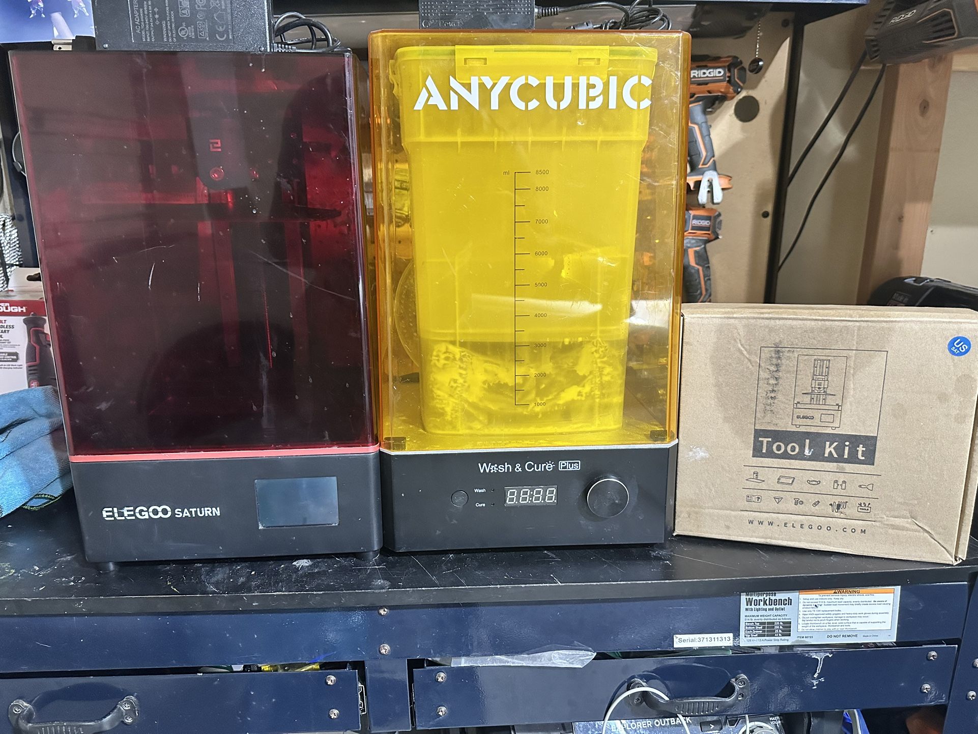 Elegoo Saturn 4K Resin printer With any cube Wash And Cure Complete System