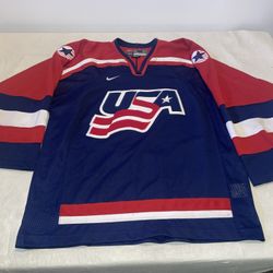 Nike Team USA Olympic Jersey Blue Sewn Clean Vintage 90s Nagano Men’s Medium