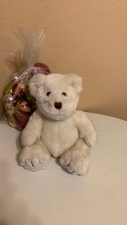 Vintage White Plush Teddy Bear
