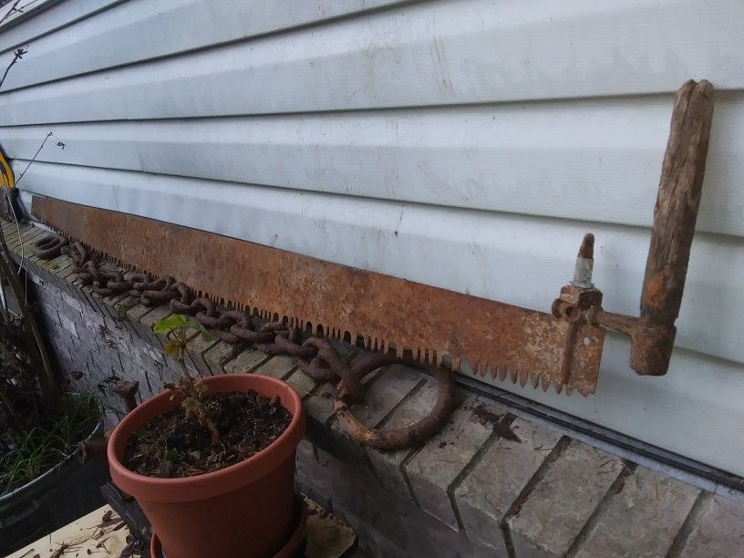Antique 2 Man Cross Cut Saw