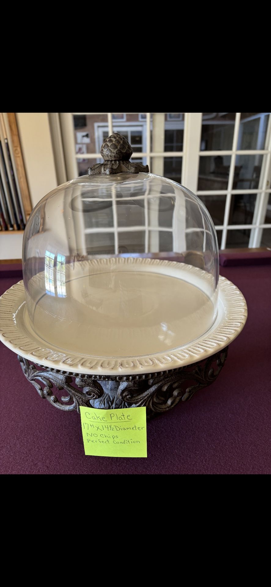 Cake Stand With Glass Dome