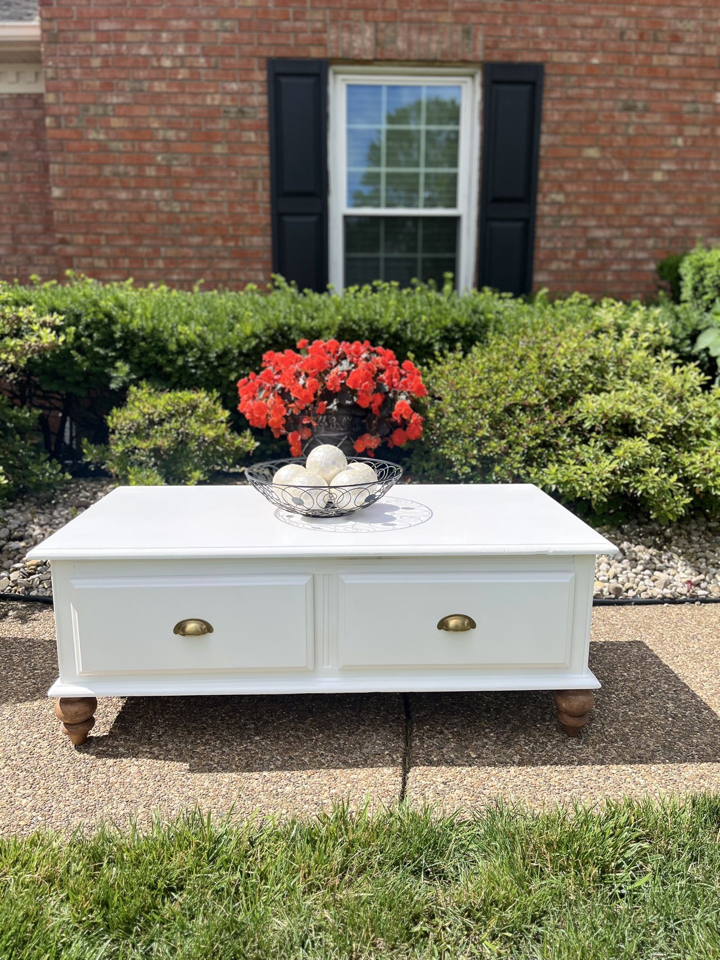 White Wooden Coffee Table