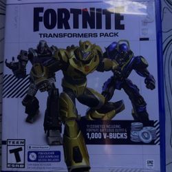 Transformers Fortnite Pack No Code Just Case