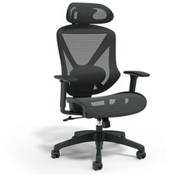 Staples Dexley Ergonomic Mesh Swivel Task Chair, Black
