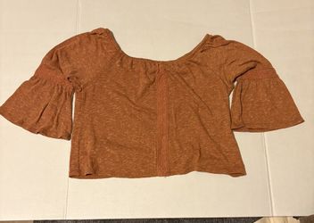 Shein Orange Blouse Womens