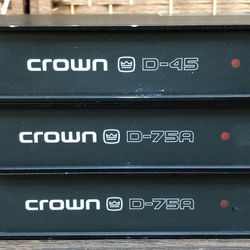 Crown D-75A / D-45 Professional 2 Channel Power Amplifiers