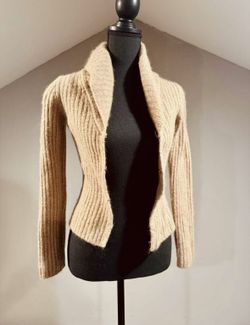 Express Women’s Brown Wool Blend Shawl Collar Cardigan Sweater Size XS