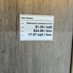 New Heaven Waterproof Laminate Flooring 8.3mm
