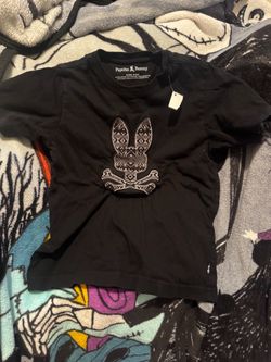 Psycho Bunny Black Graphic T-Shirt 10/12