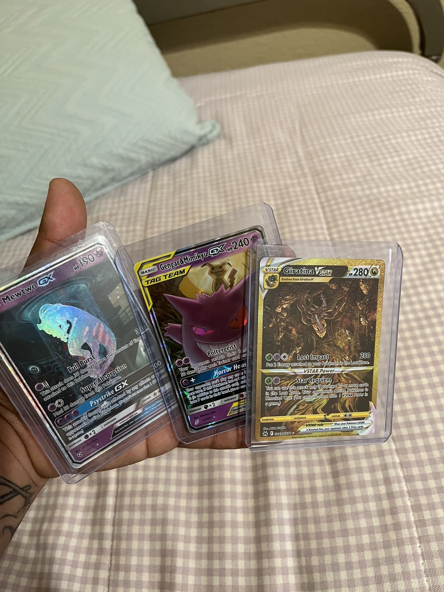Mewtwo GX Giratina V Star Gender/Mimimkyu GX Pokemon Cards For Sale