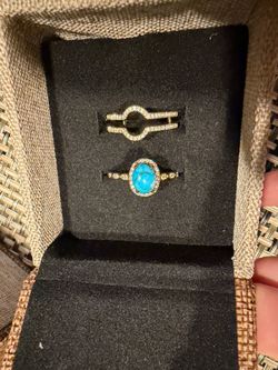 Silver 925 turquoise ring size 6