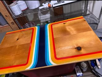 Custom hand painted coffee table