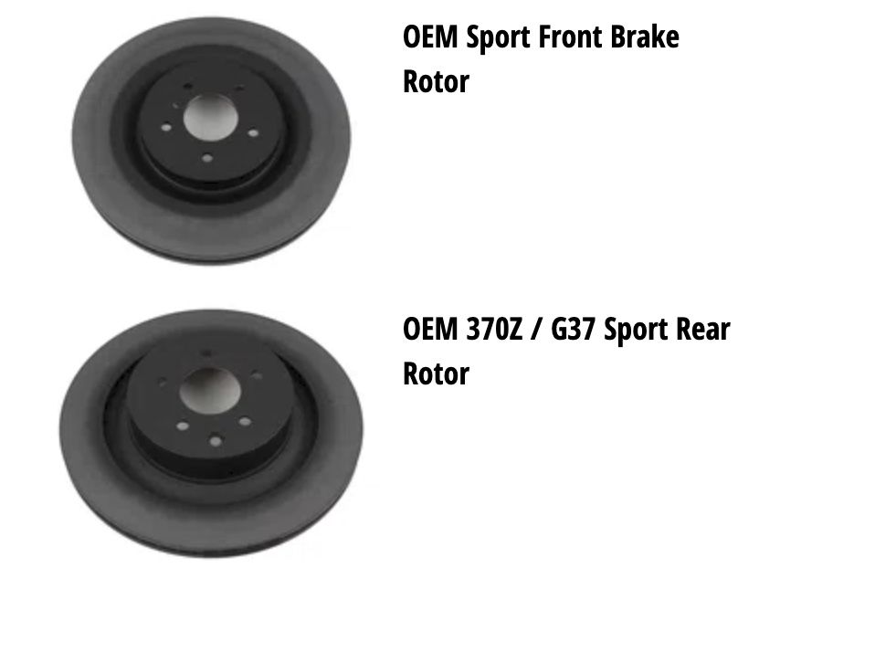 Z1 - Motorsports - New - OEM - Sport Akebono - G37 S, Q60 S, Q50 S, 350z, 370z - rotors, brake pads