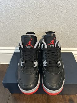 Nike Air Jordan Retro Bred 4 Reimagined FQ8213-006 GS Size 5.5Y / Women's 7 NEW 