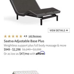 Saatva cal king adjustable bed base