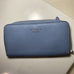 Kate Spade Blue Leather Wallet