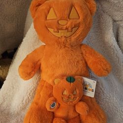 Pumpkin Glow Teddy Bear & Mini Bean Gift Set
