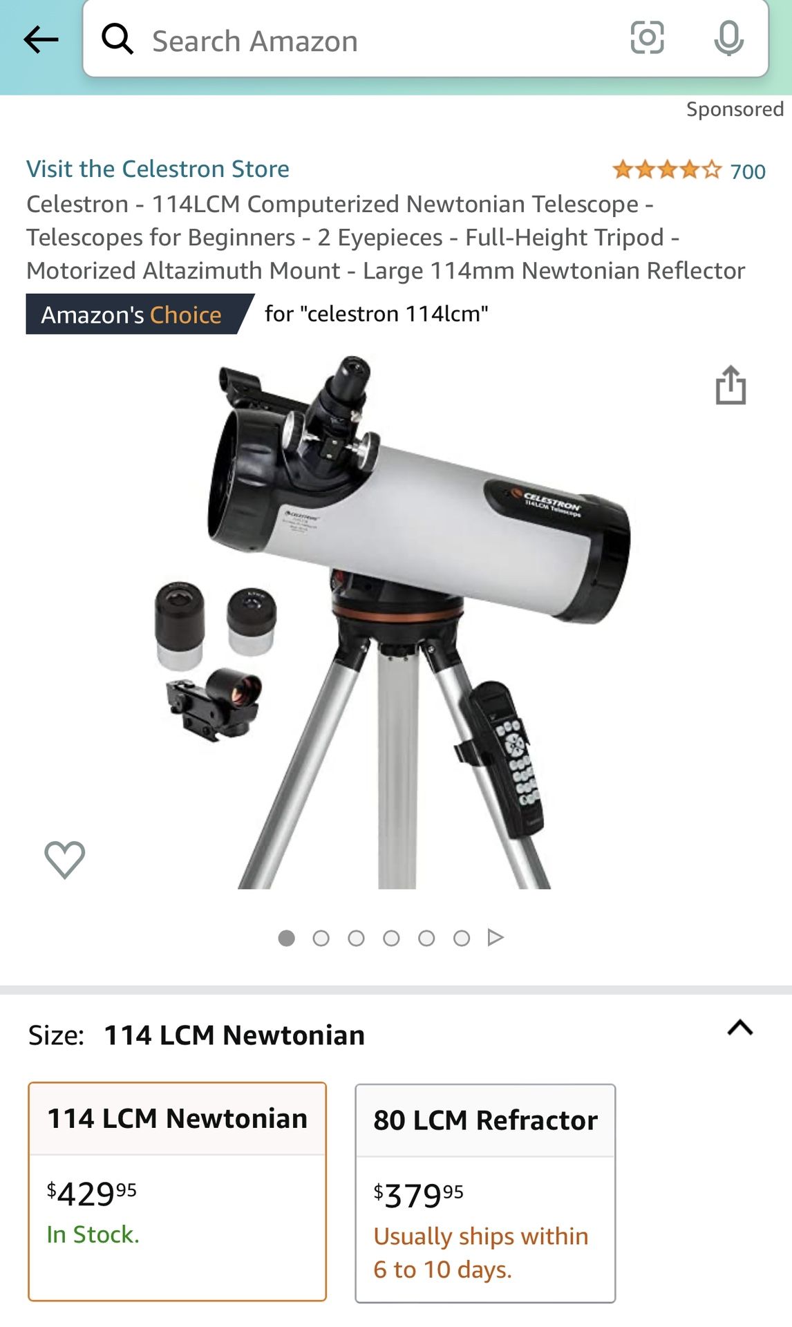 Celestron 114LCM Computerized Telescope