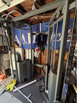 Cable machine Xmark workout.