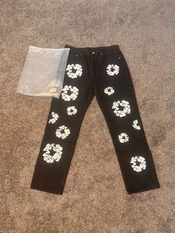 Denim tears designer black jean size 34 brand new