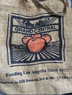 LA Grand Central Market Burlap Bag Rare 