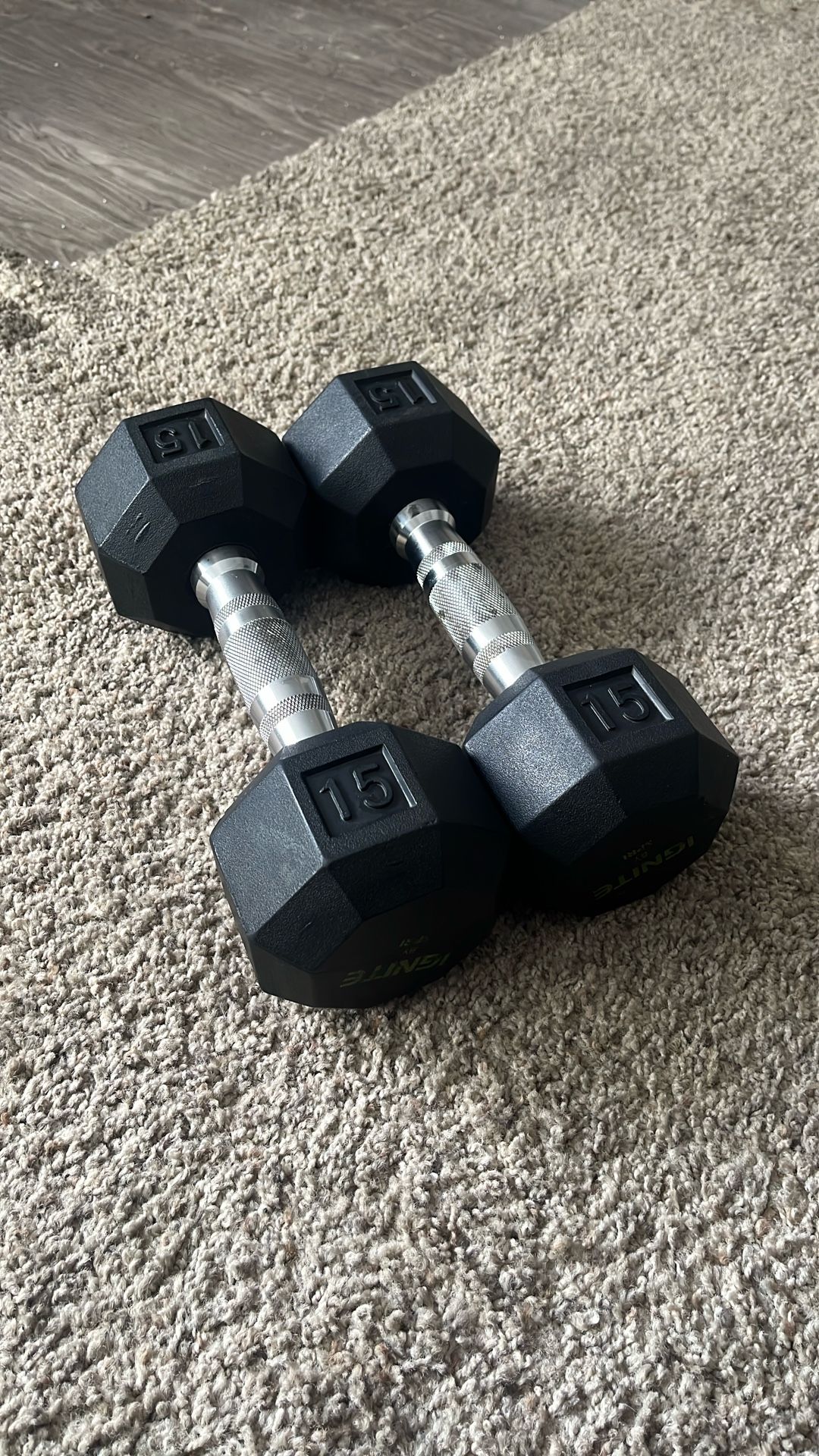 Pair Of 15lb Dumbbells 