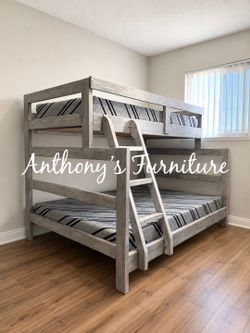New twin full bunk bed and mattress