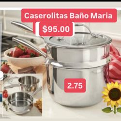 Caserolitas Baño María Para Salsas Arroz Avenas Variedad Comidas $100.00 Especial Princess House Ventas Finales