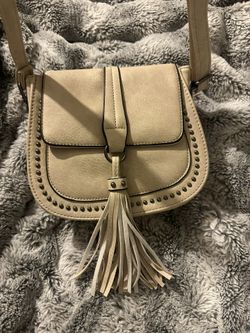 Cute Beige Bag Purse Crossbody Western Style