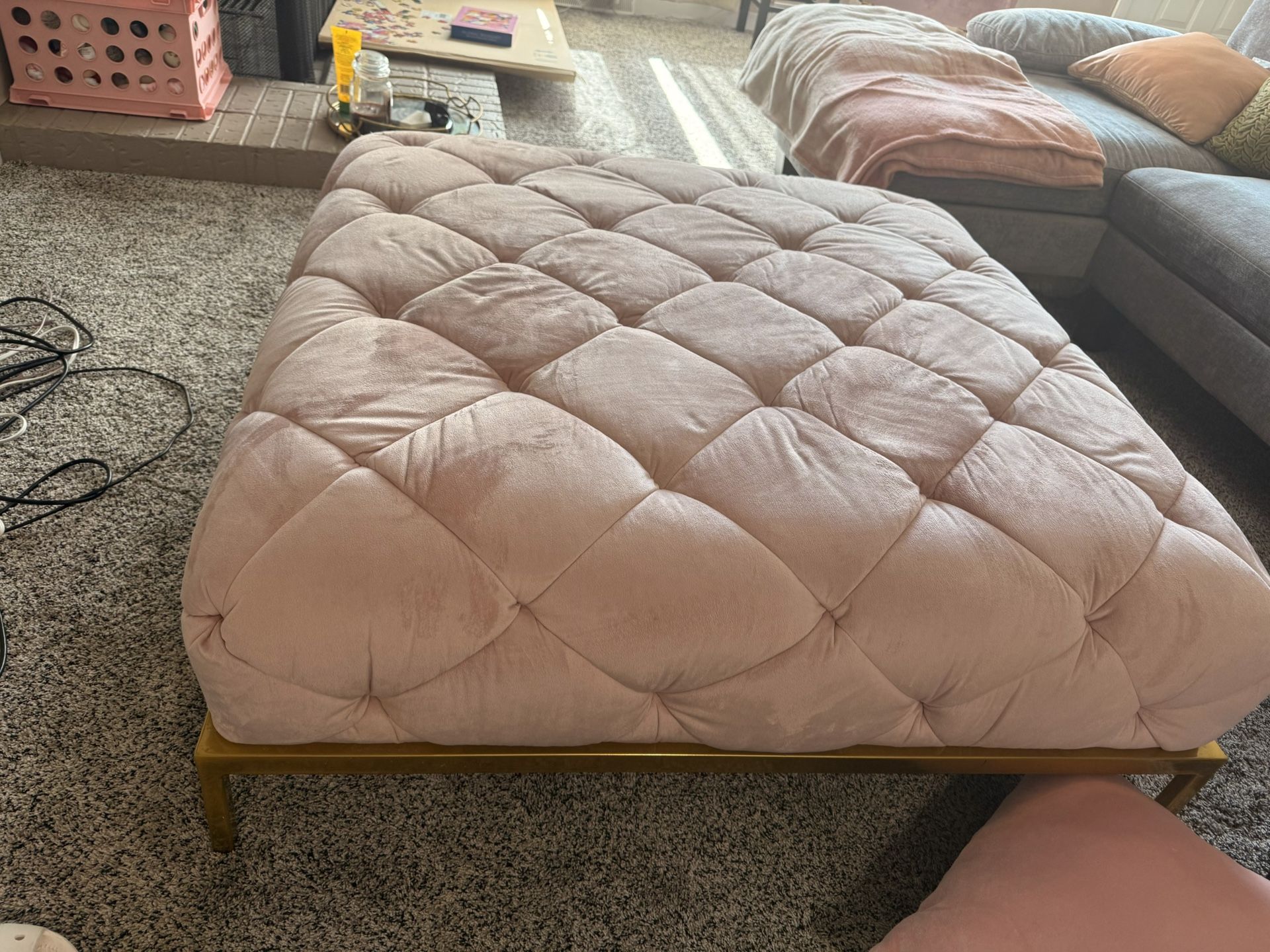 Way Fair Pink Ottoman