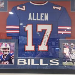 AUTOGRAPHED FRAMED JERSEY W/CERTS.