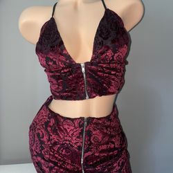 Crop Top And Skirt Set