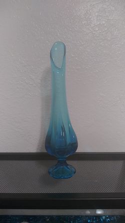 Vantage Light Blue Glass Vase