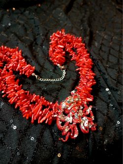 Vintage pirate head necklace