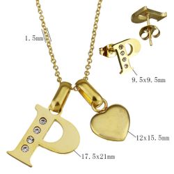 Stainless steel Set Necklace/earring Gold Plated