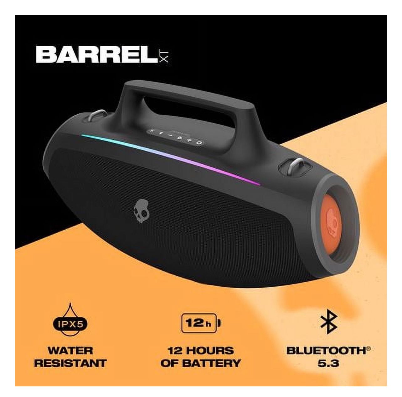 Skullcandy Barrel Wireless Bluetooth Party Speaker XT - Black (12 lb)