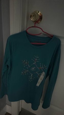 turquoise long sleeve chrismas girls shirt
