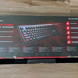 Cherry MX Brown - Red LED Mechanical Gaming Keyboard and Gel Wrist Rest