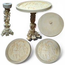 Vintage carved resin Set of 2 tables