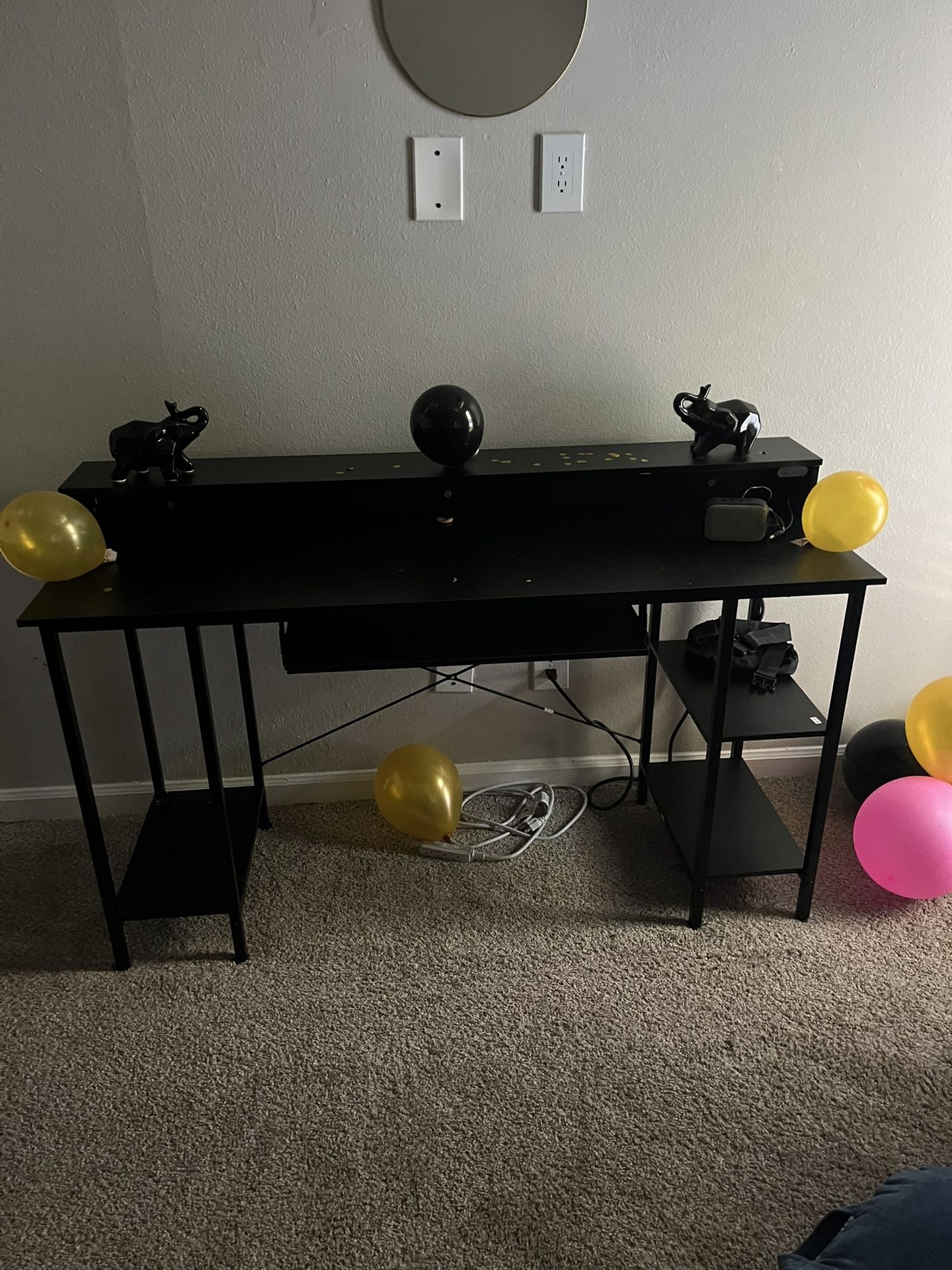 Desk With USB Charger Station 