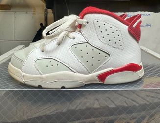 Air Jordan 6 White Red Toddler Sneakers