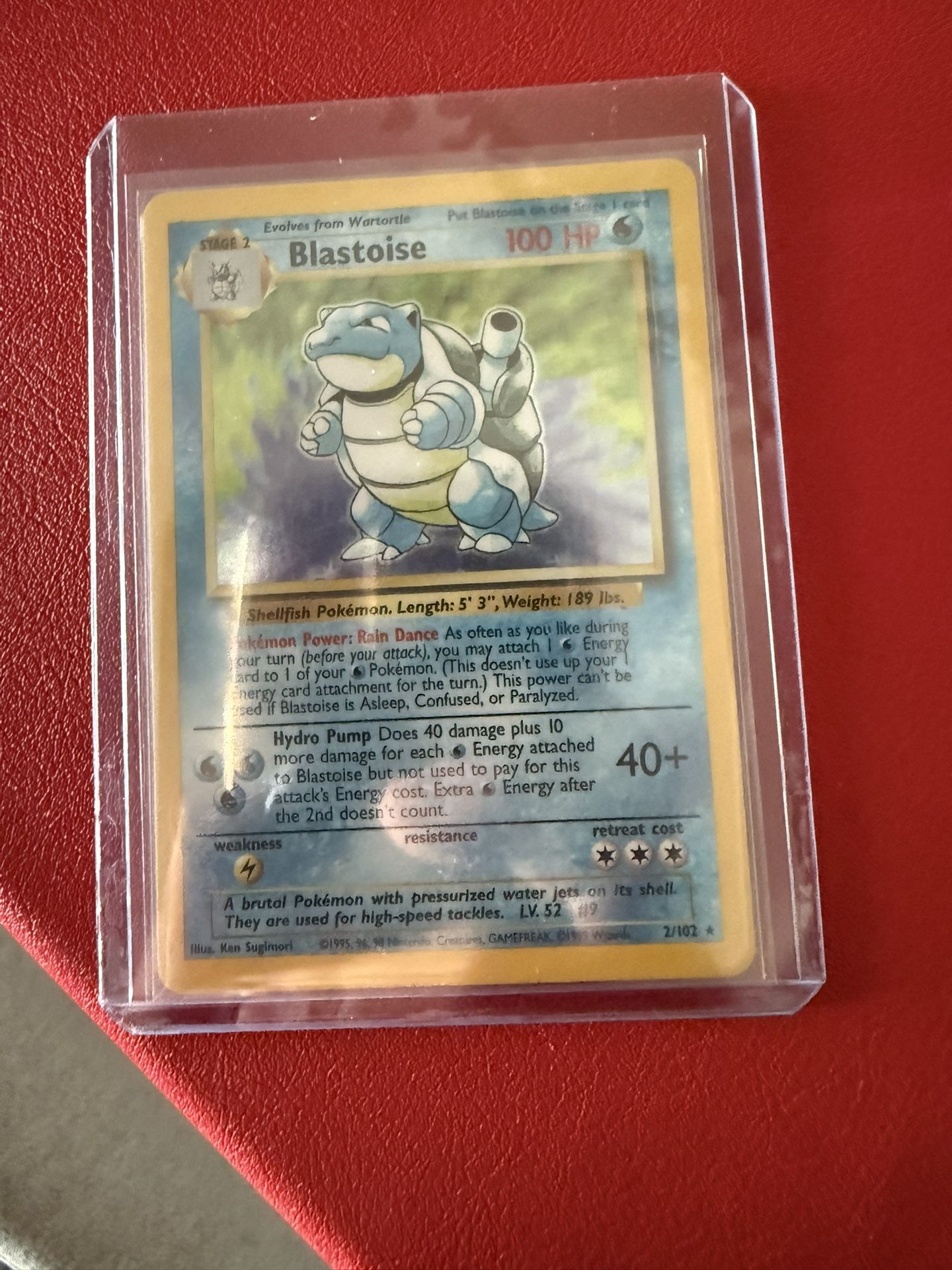 Vintage Pokemon Cards Base Set Blastoise