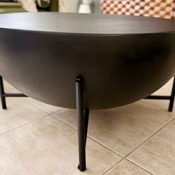 Modern Black Cement Bowl Coffee Table