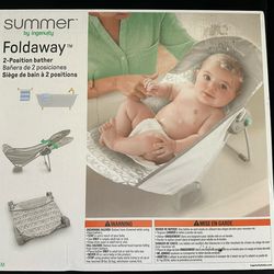 Summer Foldaway 2 Position  Baby Bather. 1-6 Mos NEW
