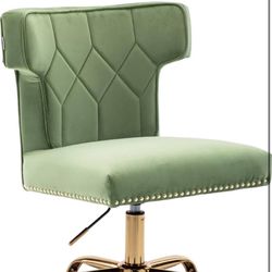 Green Velvet Material Desk Chair
