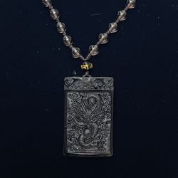 Black Dragon Wealth And Power Necklace 