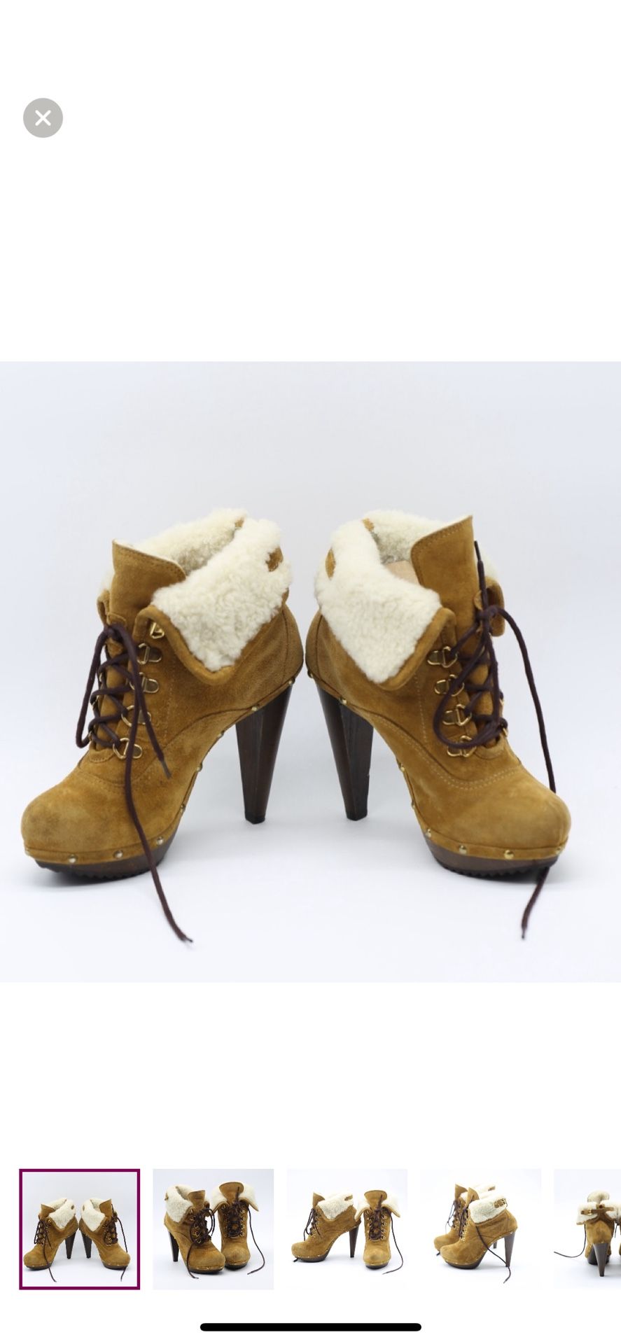 Authentic New Dsquared2 100% Suede Leather Fur Boots